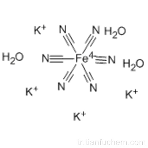 Ferrat (4 -), heksakis (siyano-kC) -, potasyum, hidrat (1: 4: 3), (57189431, OC-6-11) - CAS 14459-95-1